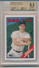 1988 Topps Traded Brady Anderson (Rookie Card) (#128T) (Subs 3-9.5's/1-9) BGS9.5