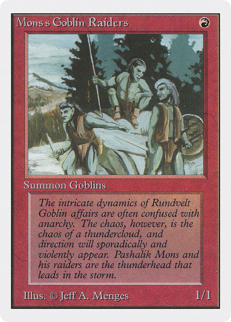 Mons's Goblin Raiders X1 - Unlimited Edition -EX/NM - MTG- 4RCards