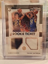 2021-22 Panini Contenders Rookie Dual Swatches Chris Duarte Isaiah Jackson RC
