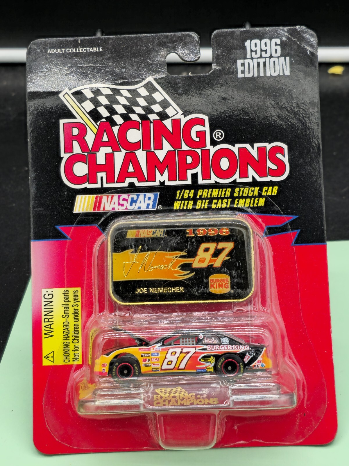 1996 Racing Champions NASCAR Die Cast #87 with Emblem Brand New