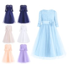 Mädchen Festlich Spitze Blumenmädchen Kleid...