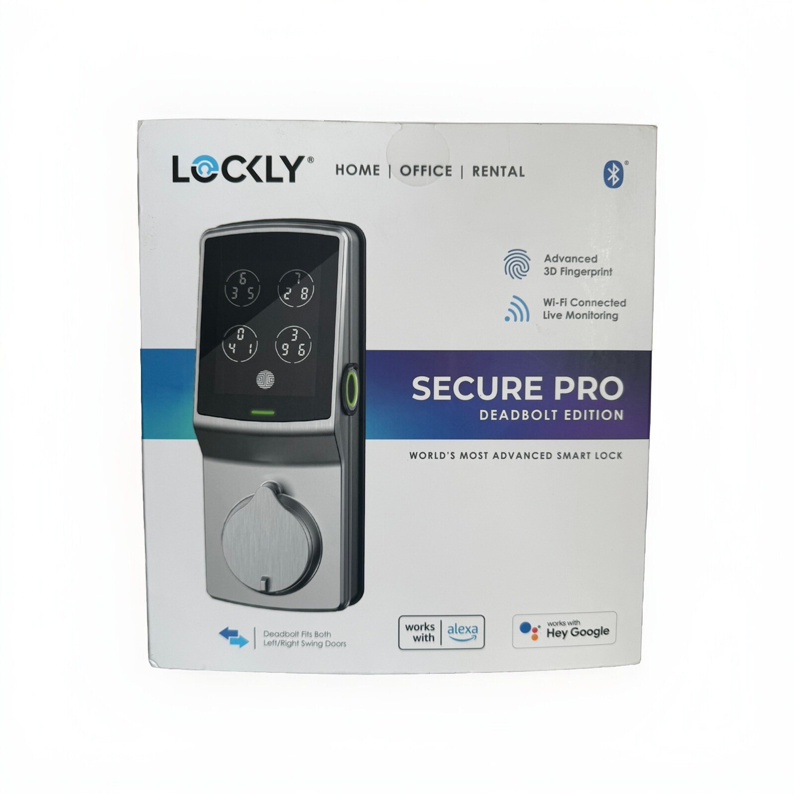 Smart Lockly Secure Pro Deadbolt Edition PGD728WSN for Swing Doors