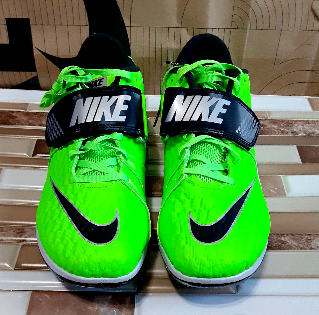 NIKE ZOOM HJ ELITE HIGH JUMP TRACK SPIKES SIZE 9.5 ELECTRIC NIKE ZOOM HJ ELITE HIGH JUMP TRACK SPIKES SIZE 9.5 ELECTRIC