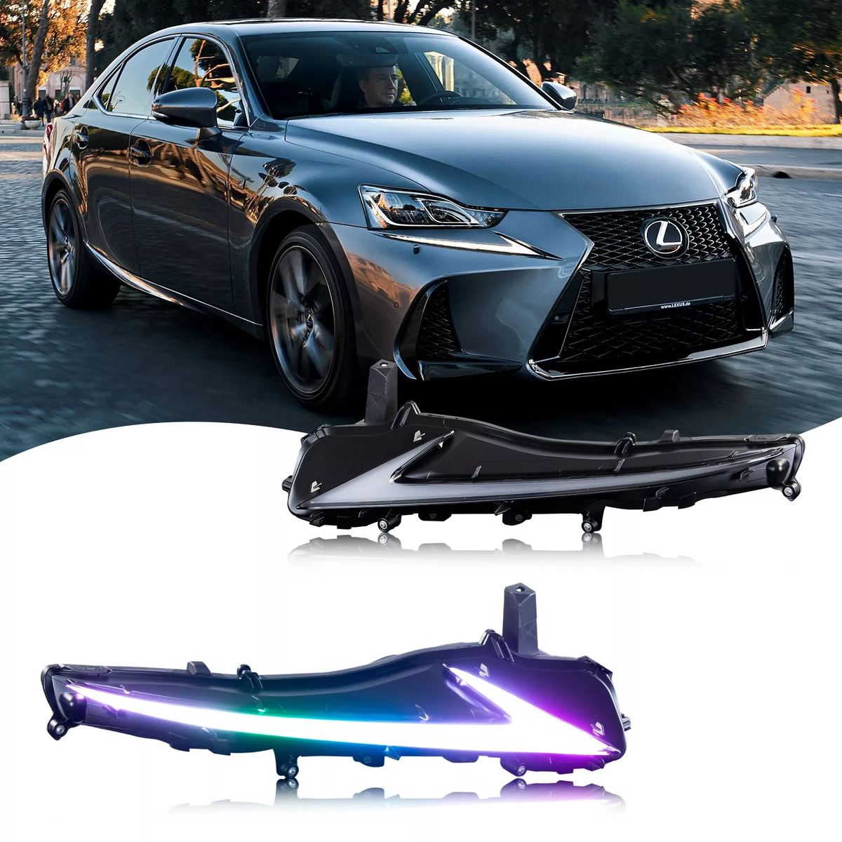For 2014-2020 Lexus IS200t/300 IS250 350 F RGB Dazzle Daytime