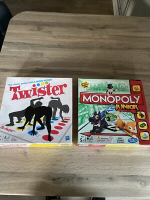 Hasbro Twister Spiel & Monopoly Junior Classic Spiele Konvolut