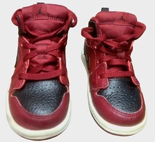 Nike Jordan 1 Mid BT Team Red/Black-Summit White TD Toddler Size 7C 640735-601 