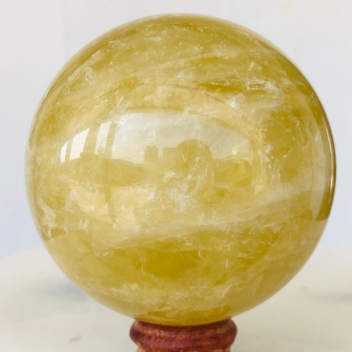 754g Natural Citrine Quartz Crystal Sphere Mineral Specimen Reiki Healing R734 - Picture 18 of 18