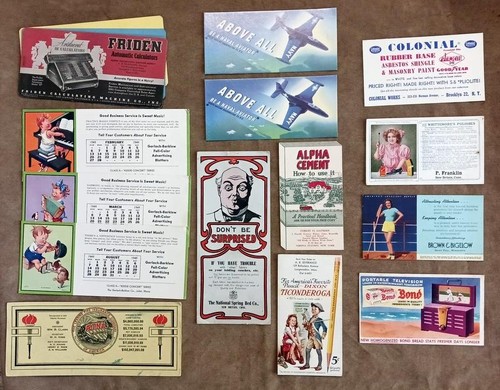 Lot of 13 Vintage Advertising Ink Blotters