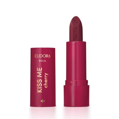 Eudora - Soul - Labios - Batom Kiss Me Cherry Hidratante Cereja Divina 3,7Gr