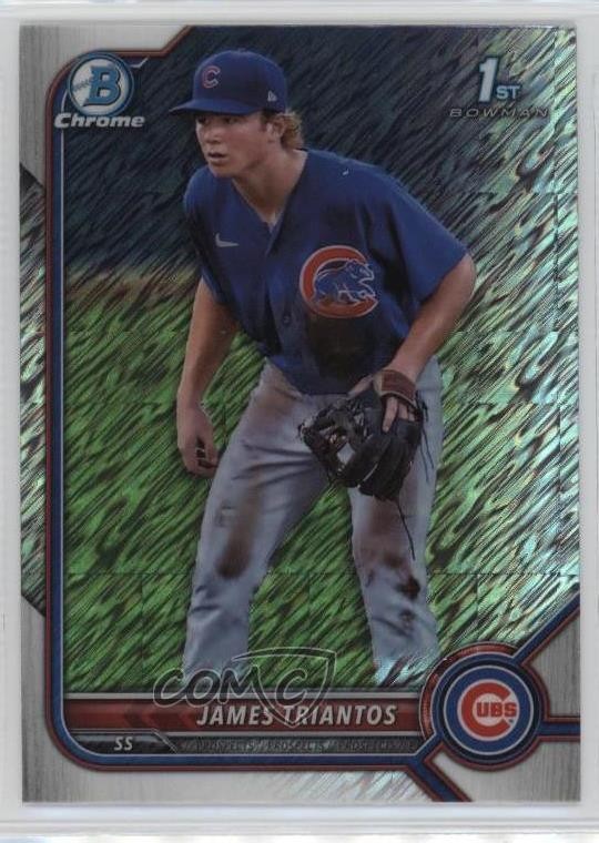 2022 Bowman Chrome Prospects Shimmer Refractor James Triantos #BCP-208 10yf