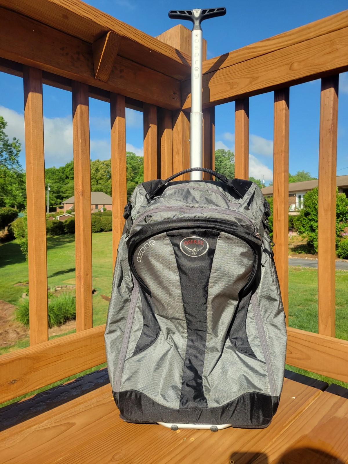 Rolling Suitcase Bag Black & Gray 22