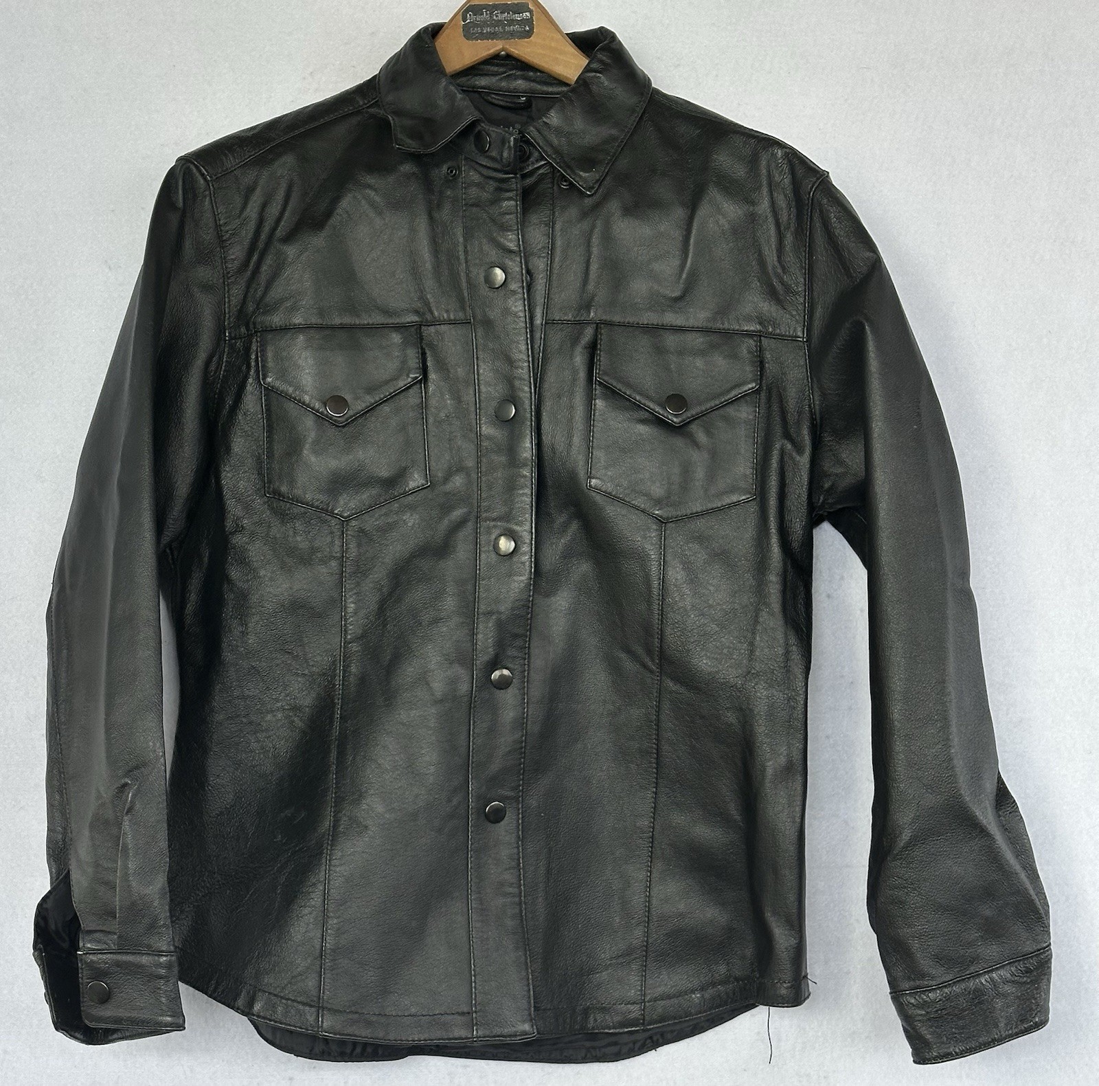 Bikers Dream LEATHER Jacket Shacket Women's XL Motorcycle Riding Black