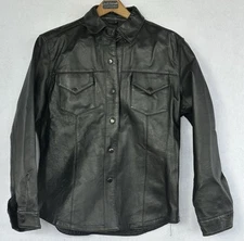 Bikers Dream LEATHER Jacket Shacket Women's XL Motorcycle Riding Black