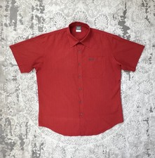 Jack Wolfskin Men Red Travel Short Sleeve Shirt Button Up Size XXL