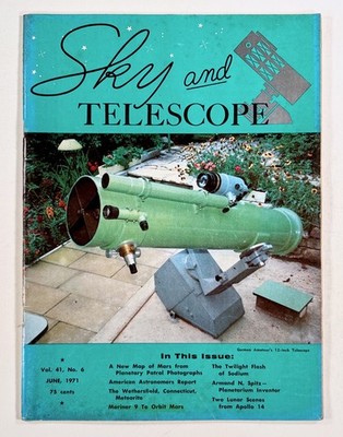 1971 Jun SKY & TELESCOPE Asteroid Vesta NEW MAP OF MARS Mariner 9 mission MORE