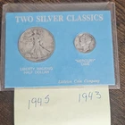 Littleton Coin Silver Classics Liberty Walking Half Dollar 1945 & Mercury Dime …