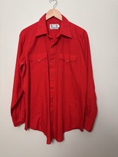Vintage H Bar C Ranchwear Shirt Mens 17 34 Pearl Snap Western USA 70s