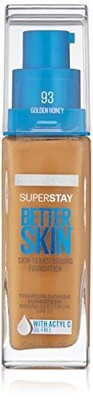 Maybelline New York Super Stay Better Skin Foundation, Golden Honey, 1 fl. oz.