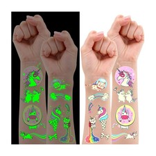 380 Styles 30 Sheets Luminous Tattoos for Kids, Mixed Styles Temporary Tattoo...