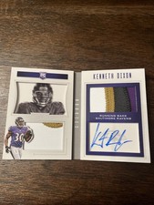2016 Panini Playbook /49 Rookie Playbook Jersey Autographs Kenneth Dixon #128
