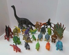 Mixed Dinosaur Toy Lot 24pc T-Rex Triceratops Brachiosaurus Figures Med Large