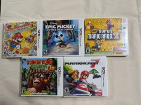 Nintendo 3DS XL Handheld System - Blue/Black With 5 Games - Pre Owned