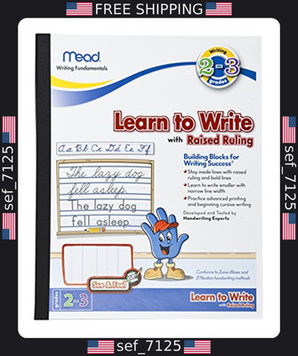 Mead See & Feel Learn to Write Tablet, Grades 2-3, 8'' x 10'' Handwriting Workbook
