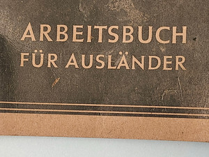 WW2   Germany.  German WORKBOOK FOR FOREIGNERS 1943
