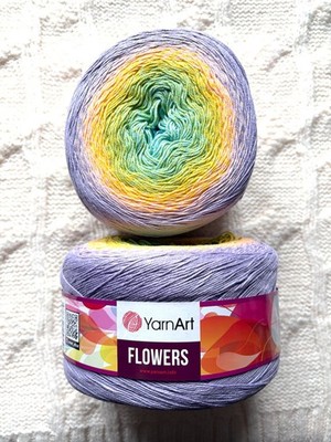 1 Torte x 250g YarnArt Blumen Garn Torte - Farbe 285: Baumwollmischung