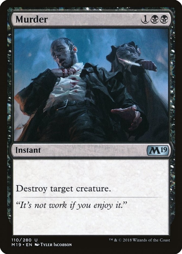 Murder - Core Set 2019 M19 - 110 - LP - MTG