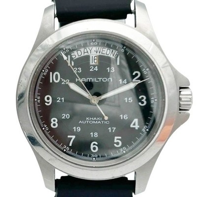 Hamilton Khaki Field King Auto H644550 Day Date Black Automatic Watch Wroking