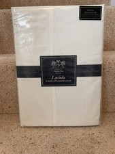 New Charlotte Thomas Ivory Lucinda Single Duvet Cover Set Luxury 180 Polycotton