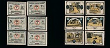 Tangstedt 2x 25 Pfennig , 2x 50 Pfennig , 2x 75 Pfennig  Notgeld  G/M :  1309