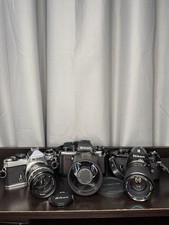 Vintage Nikon Camera Lot F3 500mm 35mm SLR Camera F3, FE  EM 3 Camera Lot