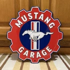 Ford Mustang Garage Metal Sign Gear Gas Oil Tool Parts Vintage Style Wall Decor
