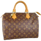 Louis Vuitton Monogram Speedy 30 Leather Fabric Brown Handbag 4367