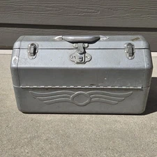 Simonsen Chicago 51 Aluminum Tackle Tool Box 18"×8"×10" Vtg