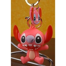 Disney Angel 3D PVC Keychain Backpack Clip Keyring Pendant Wristlet Lilo Stitc