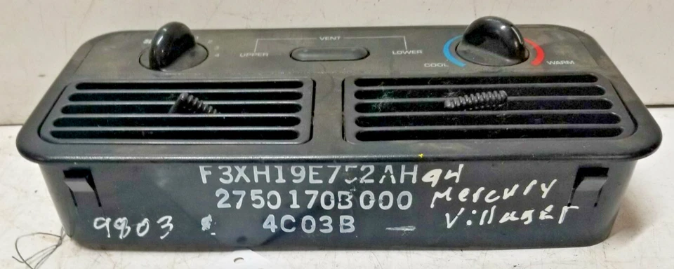 Nissan Quest 1993-1998 climatizador trasero con rejillas de ventilación Foto 2 de 4