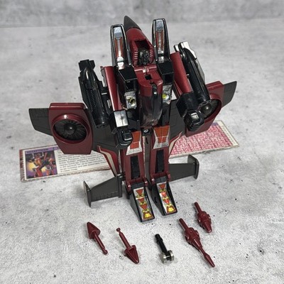 Vintage G1 Transformers Thrust Complete w/ Tech Spec 1985 Seekers Deception Jet