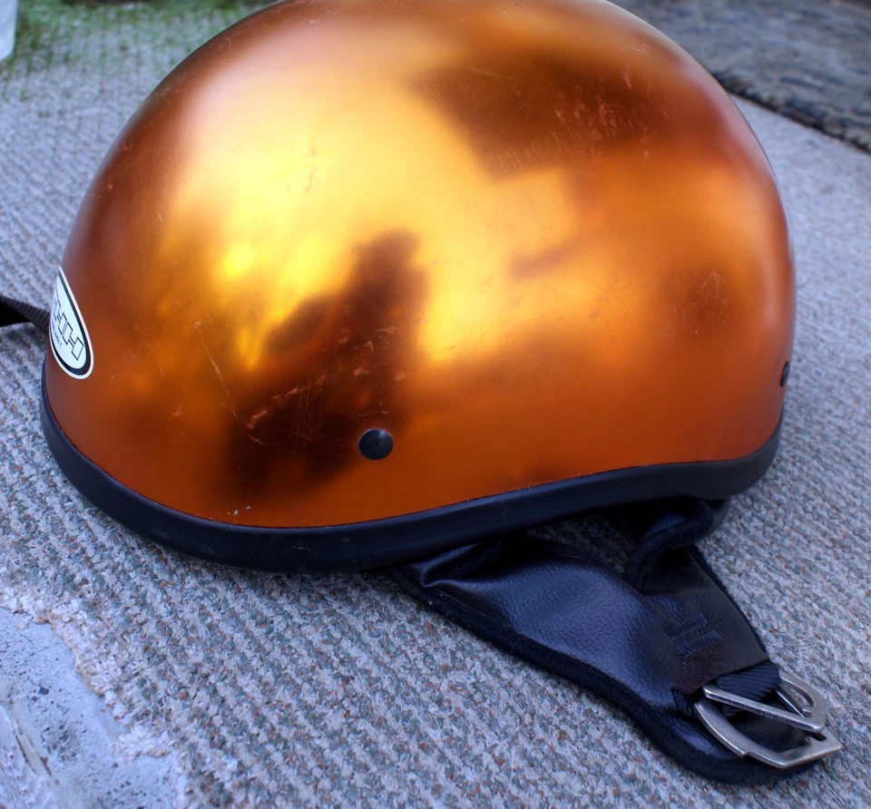 THH Motorcycle Helmet , Bright Orange , Size Large 59-60 CM , LOOK - Image 4 of 4