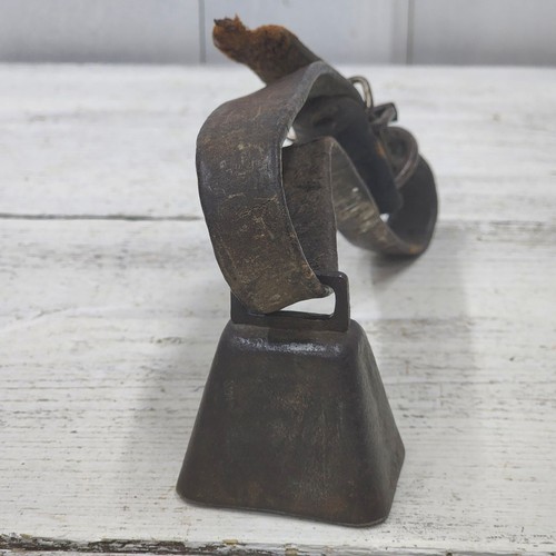 Vintage Goat Sheep Bell with Collar - Original Ringer 2" x 1 1/2" x 2 1/4" tall