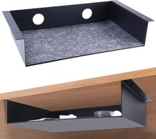 Under Desk Storage Shelf Steel Under Desk Tray Mountable Add-On Shelf for Table