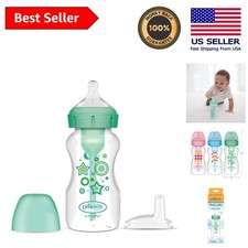 Dr. Brown s 2-in-1 Wide-Neck Sippy Bottle with Snap-On Cap and Silicone Spout