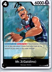 Mr.3(Galdino) OP14-092 Rare Foil The Azure Sea's Seven One Piece Card Game