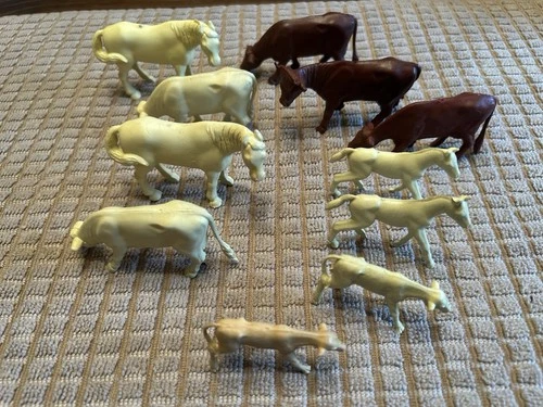 Vintage Marx Playset Animals-Farm-Horses- Cows