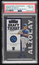2020 Panini Contenders Draft Ticket Blue 34/99 Adbert Alzolay PSA 8 Auto 0e2x