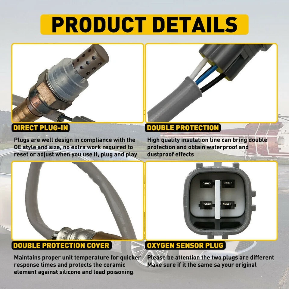 4 Up/Downstream Oxygen O2 Sensor 234460 For 2003 2004 Toyota 4Runner Lexus GX470 — 第 3/4 张图片
