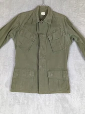 Vtg OG-107 Jungle Jacket XS Regular Vietnam Ripstop 1970 US Army Slant Pockets