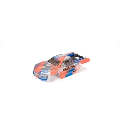 Arrma 1/8 lackierte Karosserie mit Decals, blau/orange: Kraton 6S Blx V6
